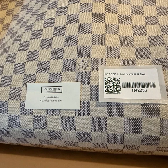 Louis Vuitton Graceful Mm hobo blue and white used once. Designer luxury - Picture 7 of 9